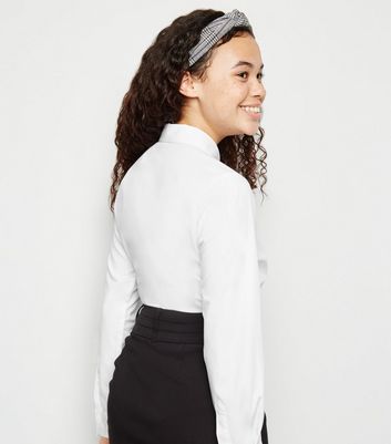 girls white long sleeve top