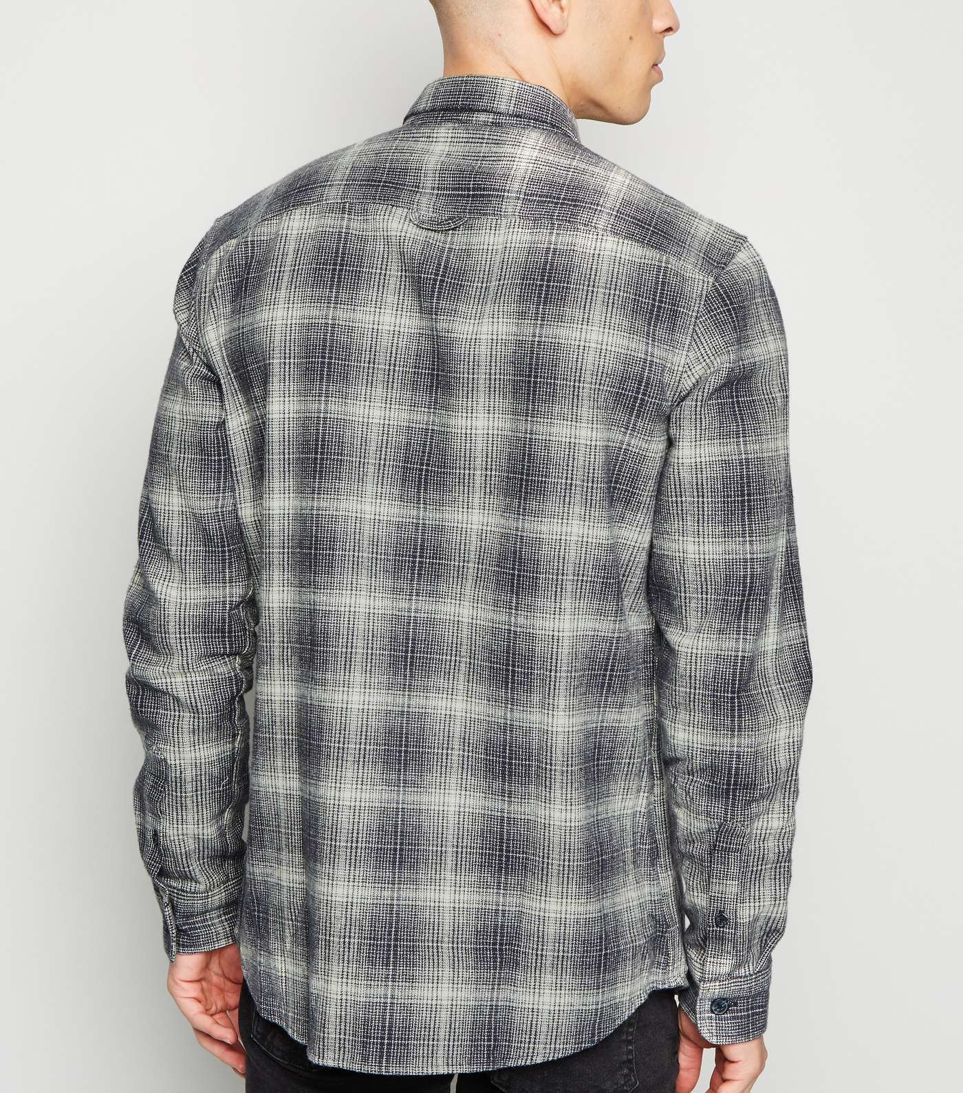 Only & Sons Navy Check Shirt Image 3