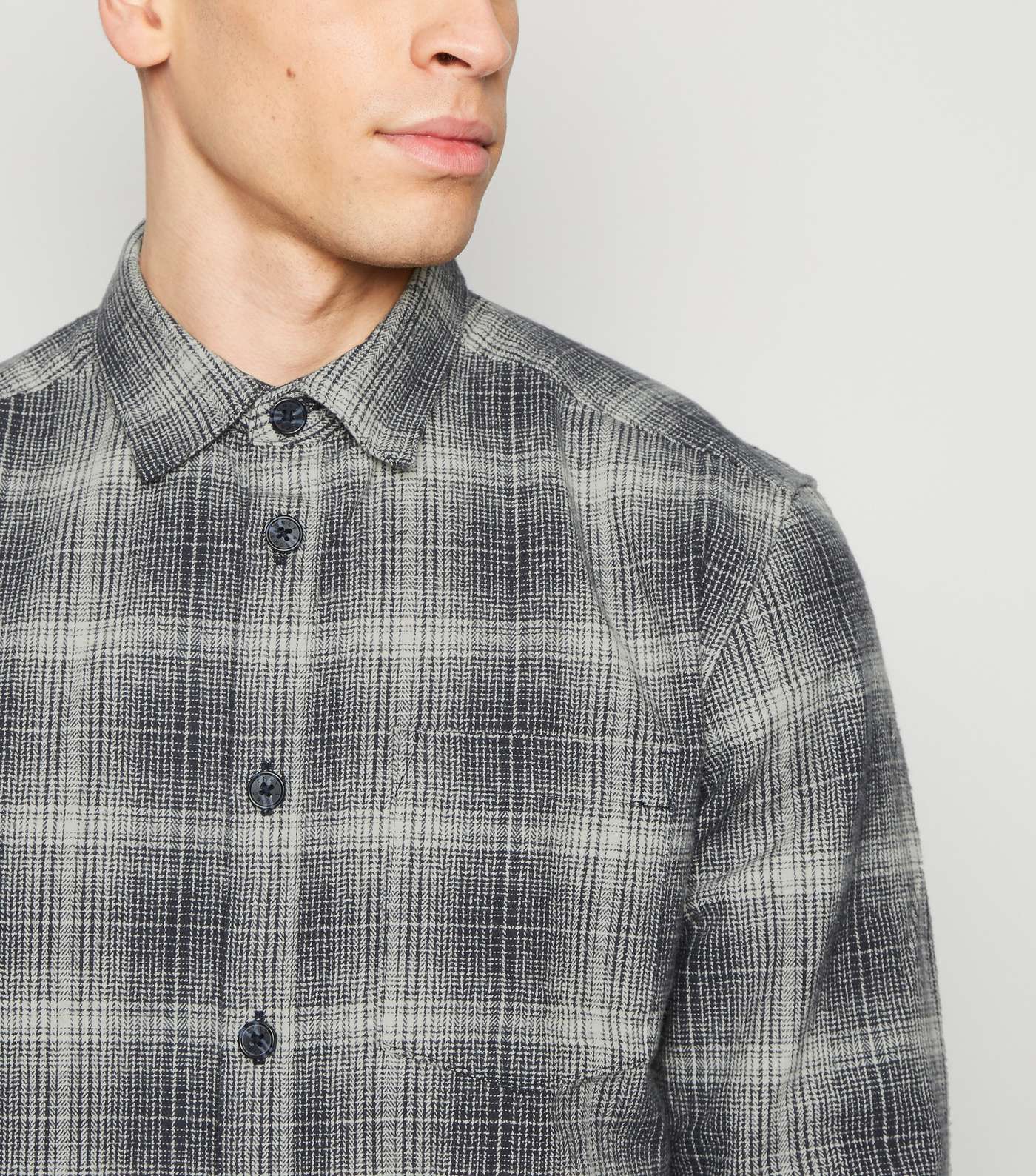 Only & Sons Navy Check Shirt Image 5
