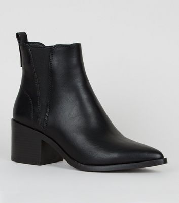 new look black pointed boots