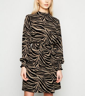 tiger print dress new look