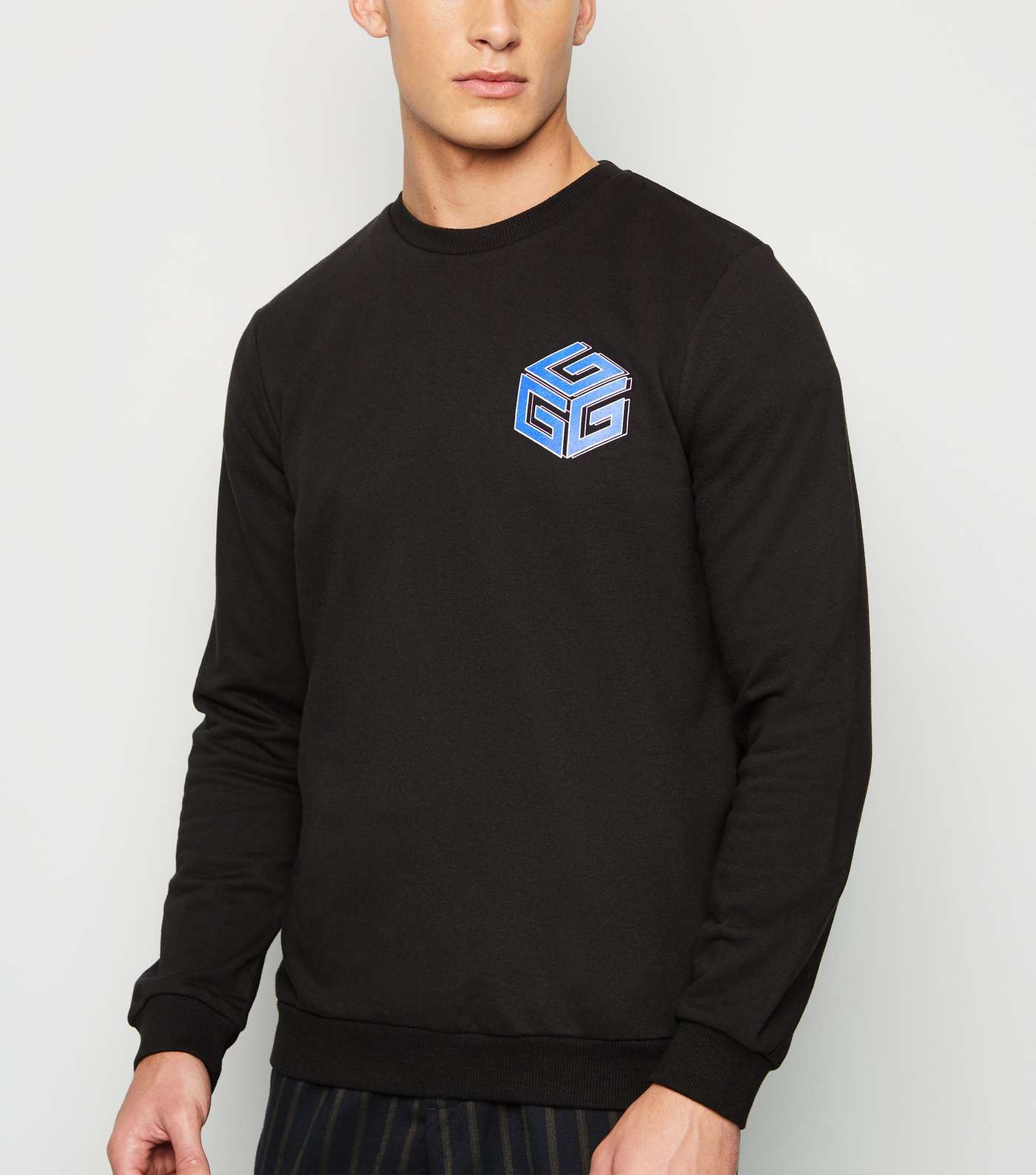 Black Cube Gravitate Slogan Sweatshirt Image 2