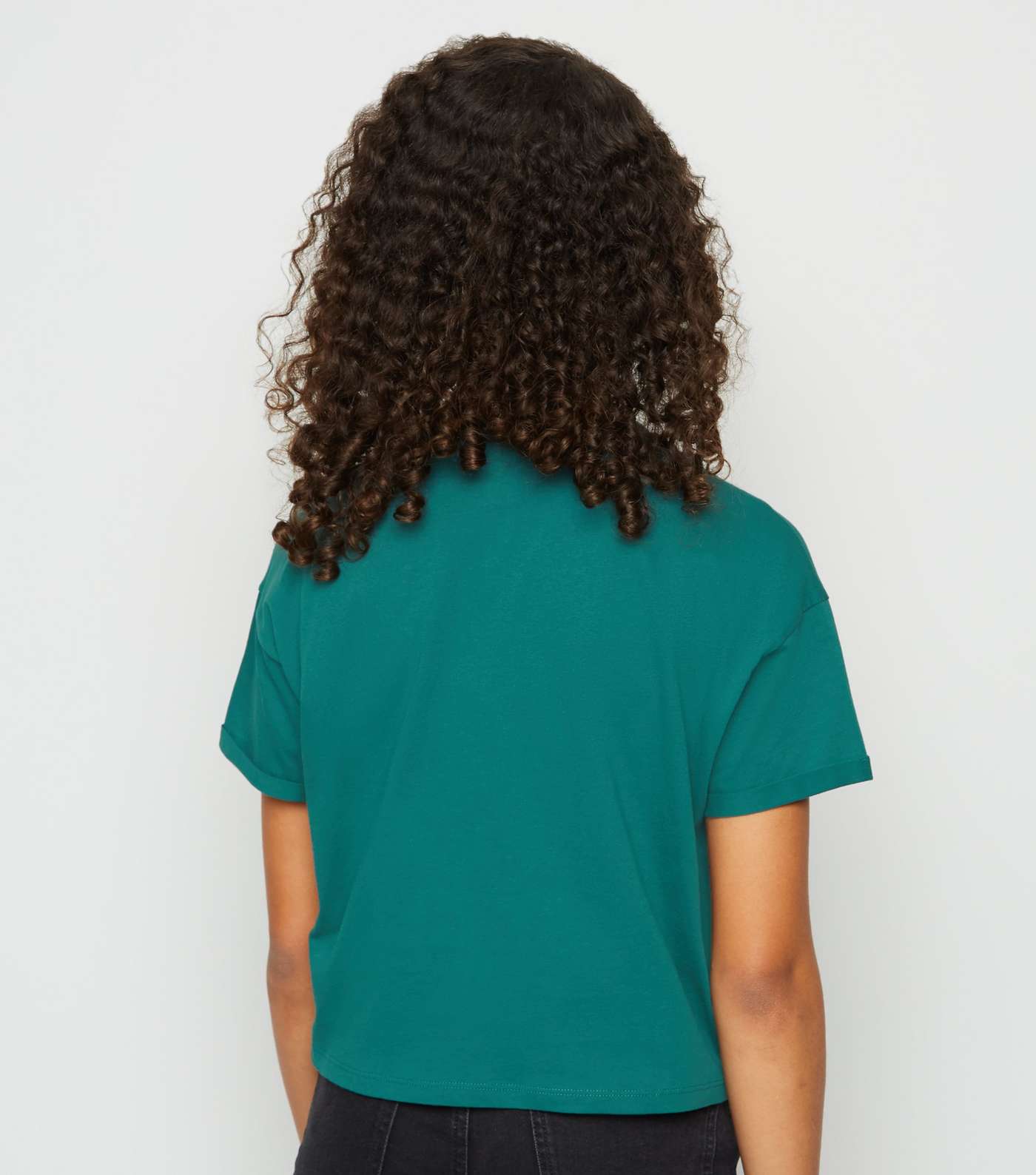 Girls Dark Green So Anyway Slogan T-Shirt Image 3