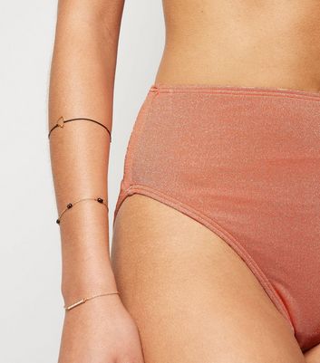 baby pink high waisted bikini bottoms