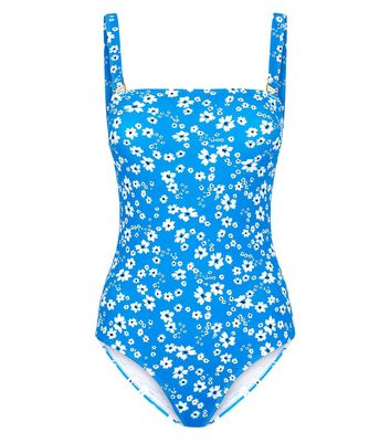 floral bandeau swimsuit