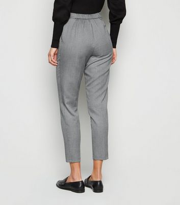 Grey tapered 2024 trousers women's