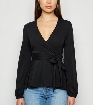 peplum wrap jumper