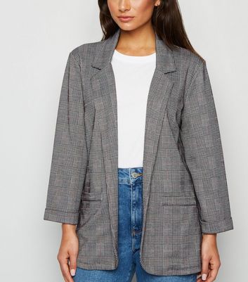 grey blazer womens new look