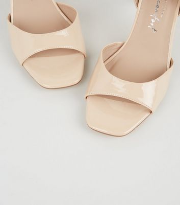 Wide Fit Cream Patent Clear Heel 
