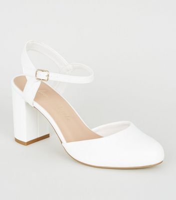 white pumps wide fit