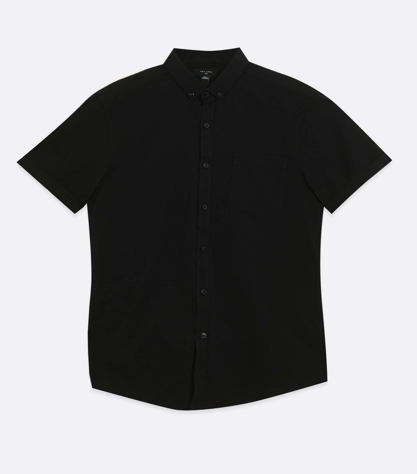 Black Short Sleeve Oxford Shirt Image 5