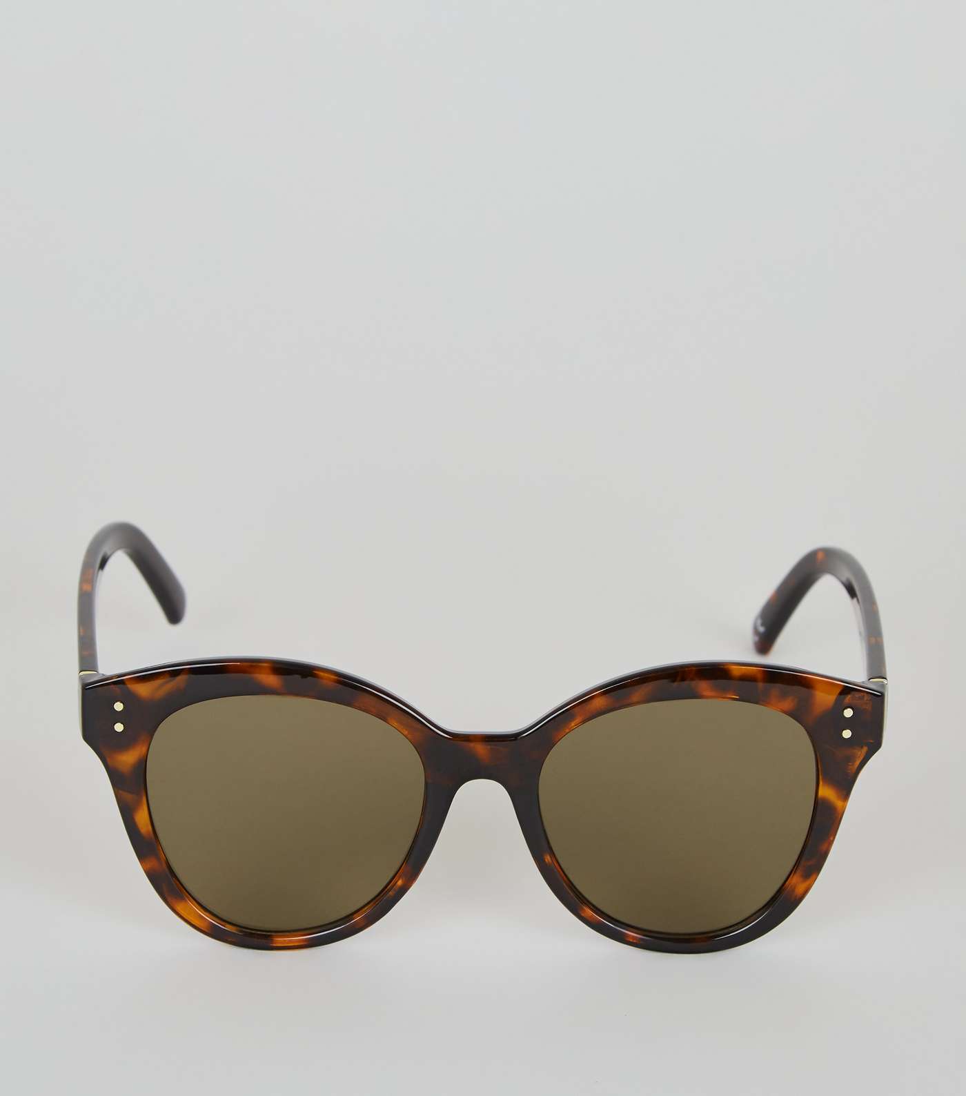 Dark Brown Tortoiseshell Effect Cat Eye Sunglasses Image 3