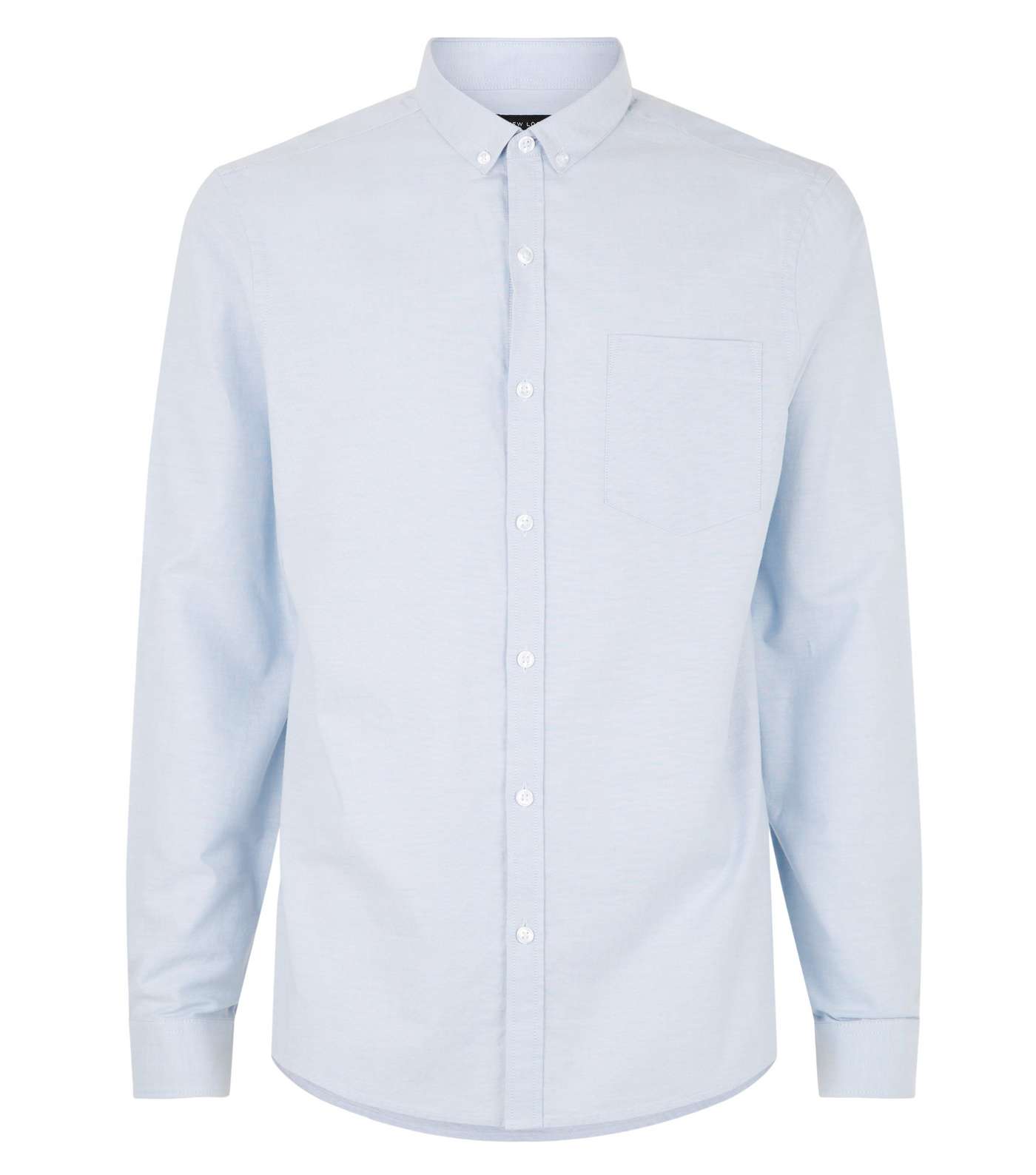 Pale Blue Cotton Oxford Shirt Image 4