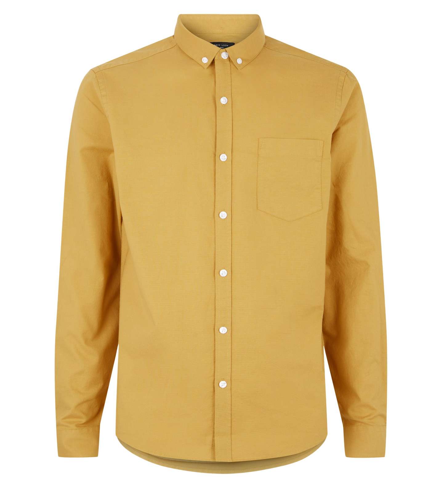 Mustard Cotton Oxford Shirt Image 4
