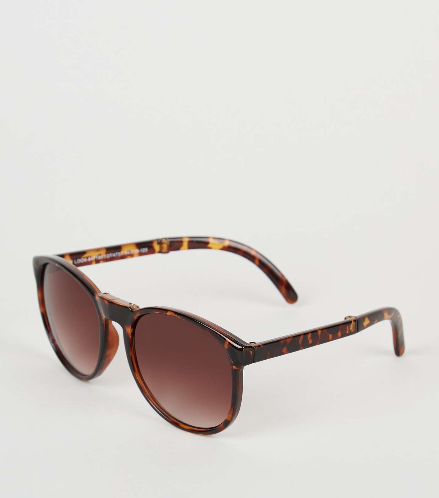 Dark Brown Tortoiseshell Effect Foldable Sunglasses