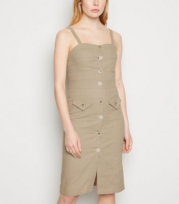 Blue Vanilla Stone Linen Look Midi 
