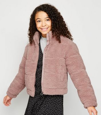 New look girls teddy hot sale coat