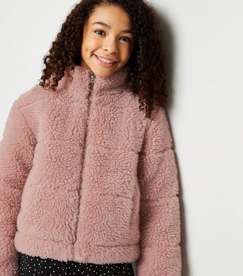 dark pink teddy coat