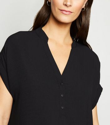 Maternity Black Button Overhead Shirt 