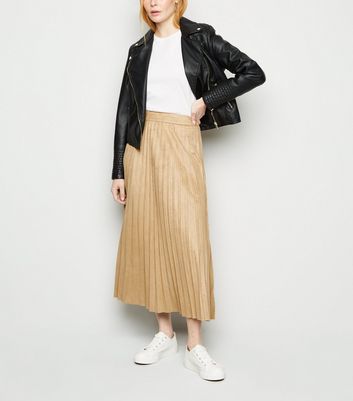 suedette midi skirt