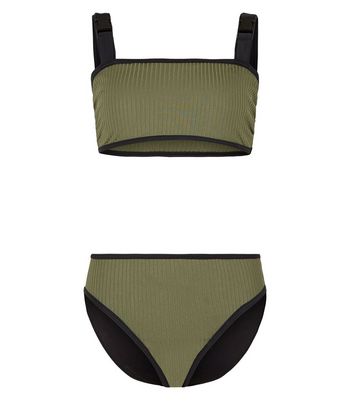 new look khaki swimsuit