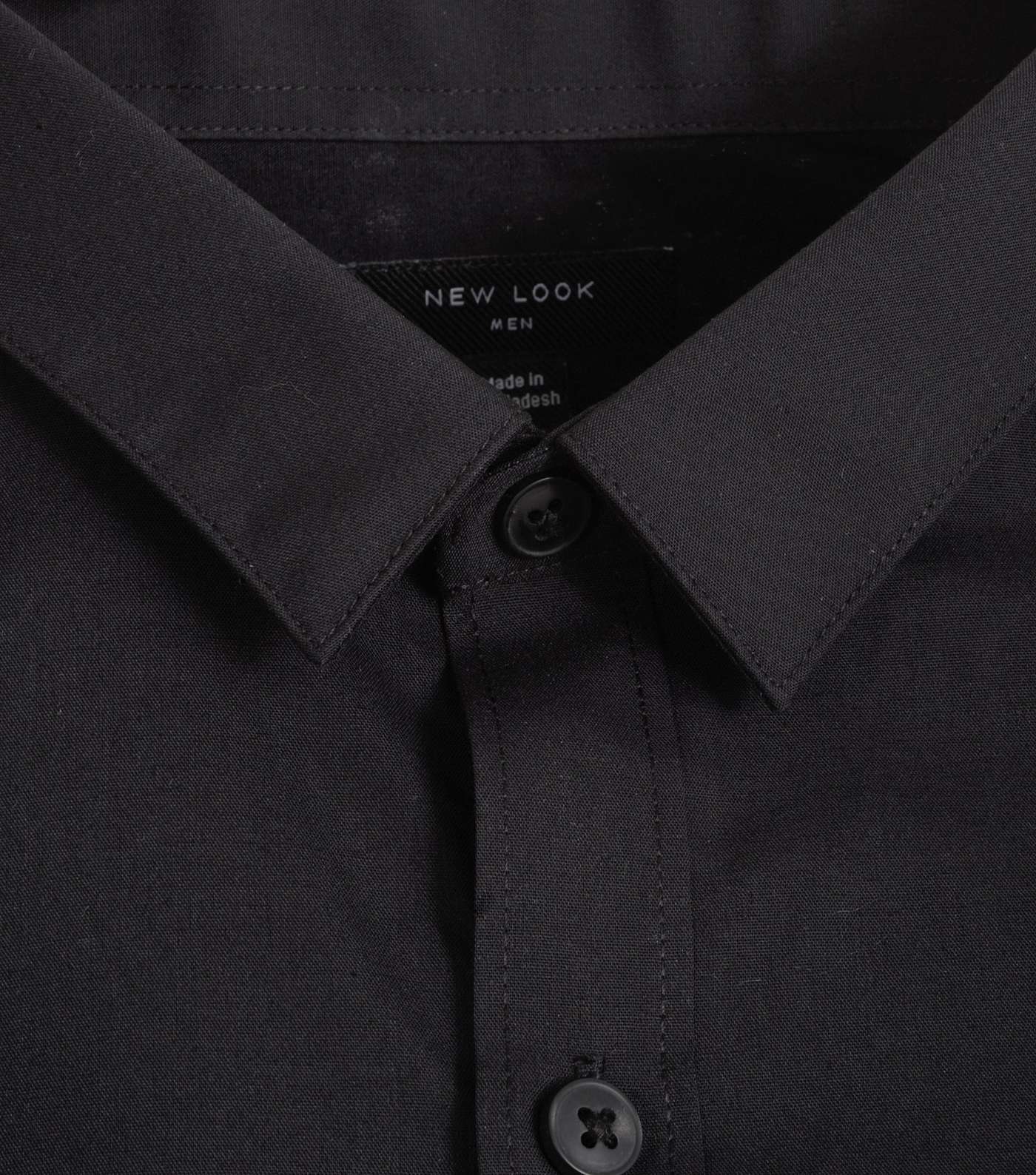 Black Poplin Long Sleeve Shirt Image 3