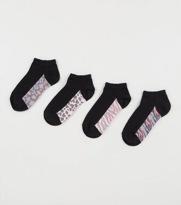 girls black sock trainers