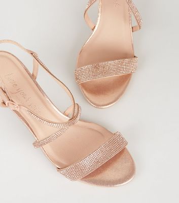 David's bridal rose gold on sale sandals