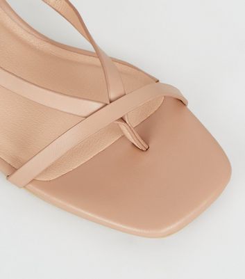 Camel Leather-Look Strappy Low Heel Stilettos New Look shop for Camel Leather-Look Strappy Low Heel Stilettos New Look at Shopo
