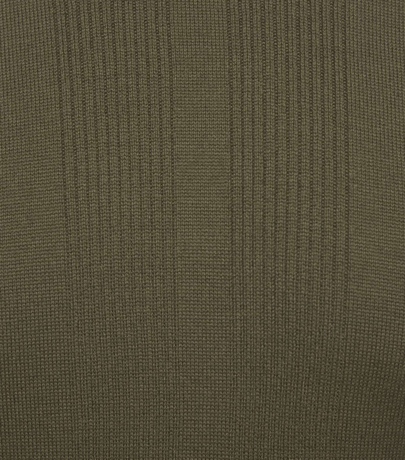 Khaki Ribbed Knit Muscle Fit T-Shirt Image 6