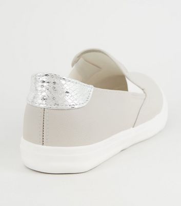 new look slip on trainers
