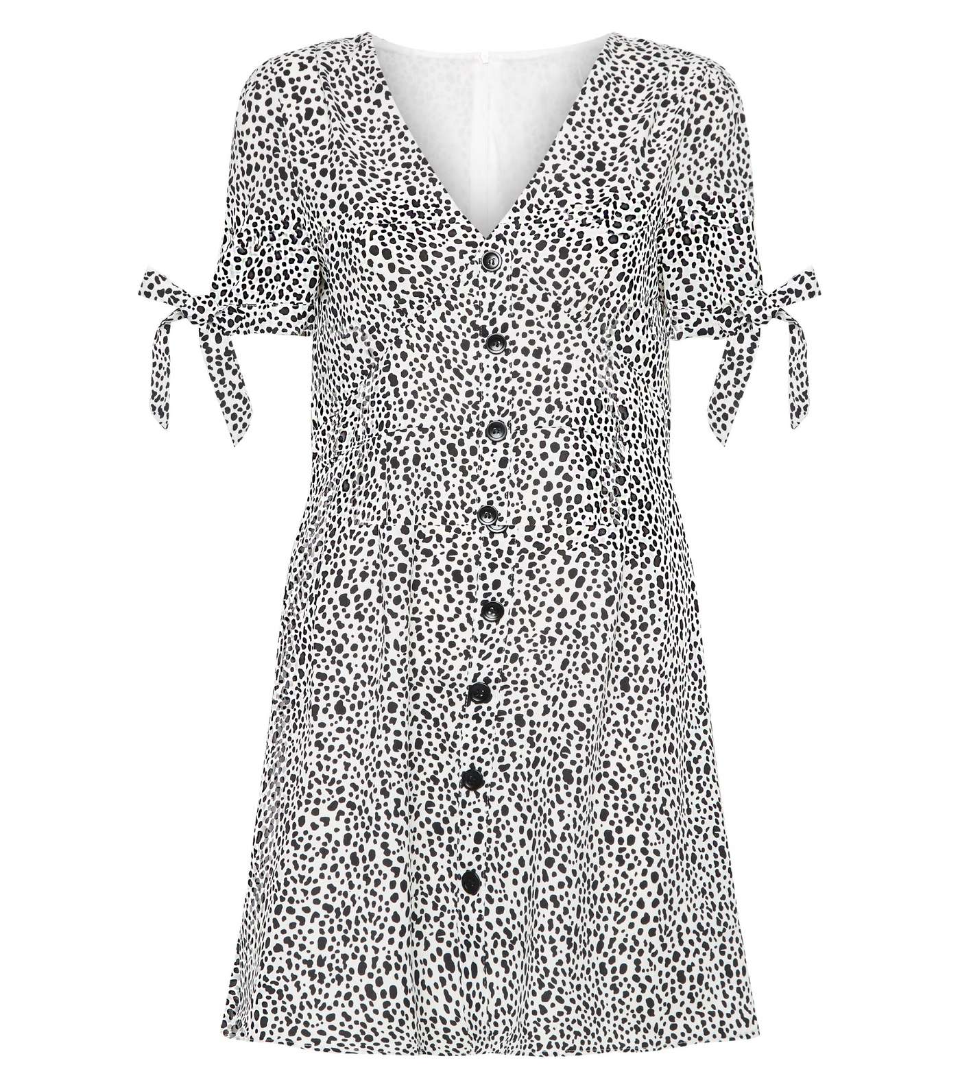 Blue Vanilla White Leopard Print Tea Dress Image 4