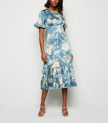 blue vanilla blue floral dress