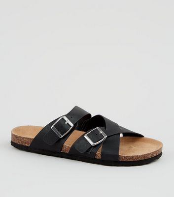 cross strap footbed sandals