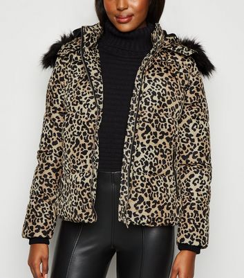 Animal print sales padded jacket