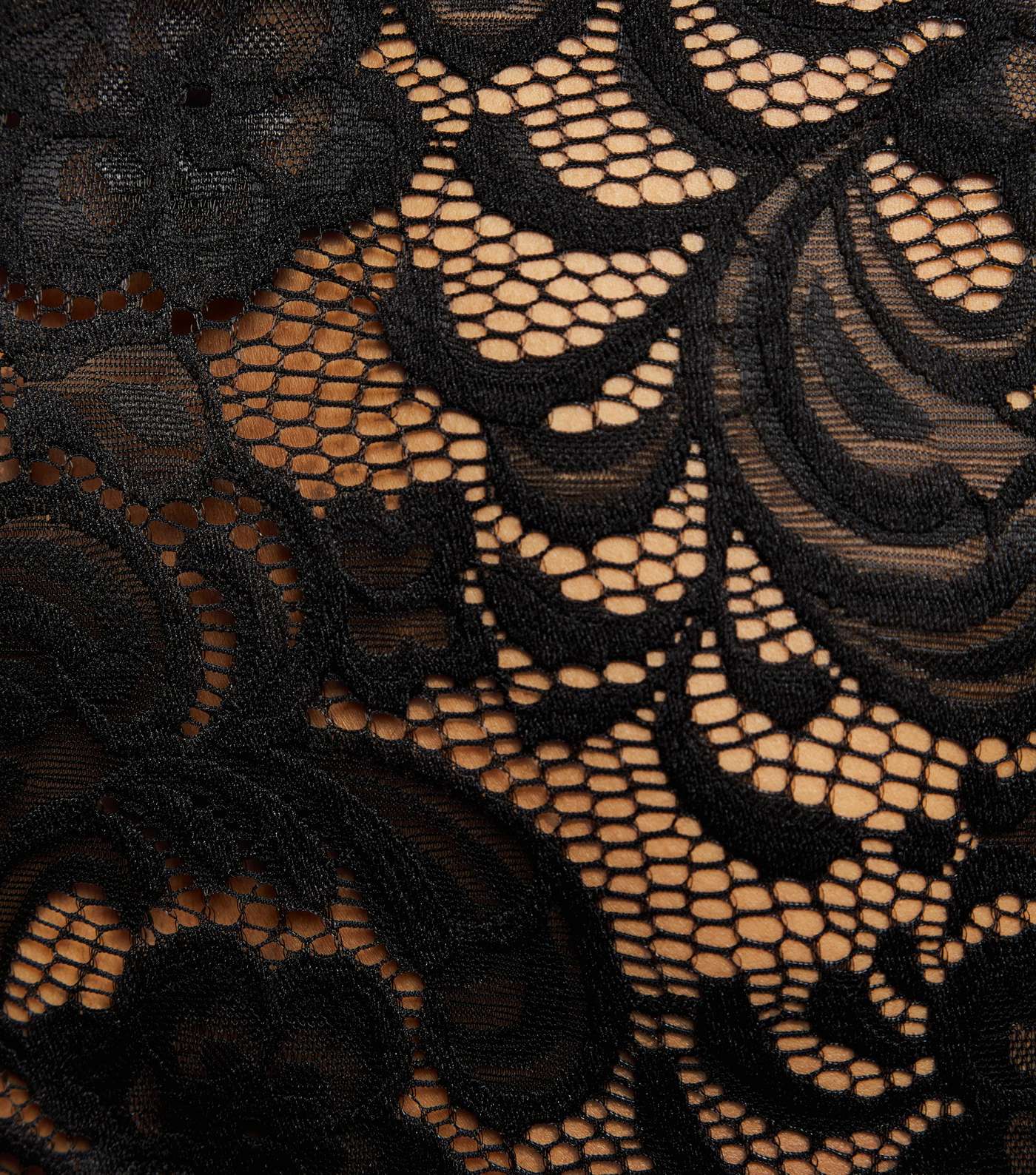 Black Lace Puff Sleeve Wrap Bodysuit Image 6