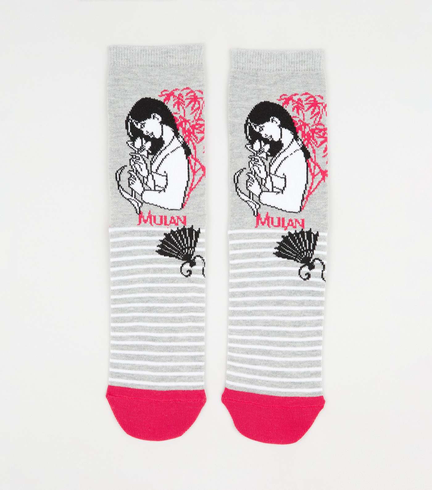 Grey Stripe Disney Mulan Socks