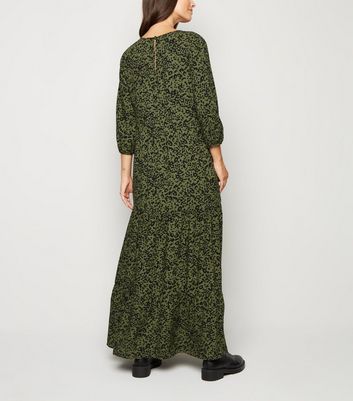 new look khaki leopard print dress