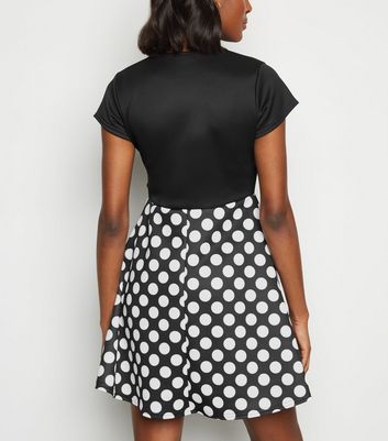 mela london polka dot high low dress