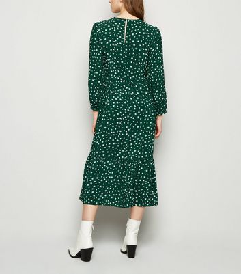 new look green smock dress