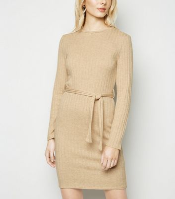 new look cream jumper dress