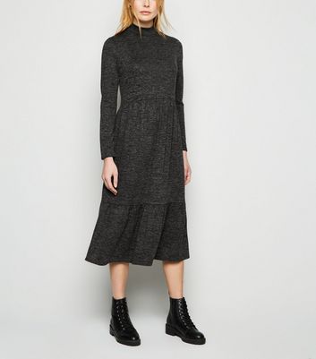 high neck smock dress