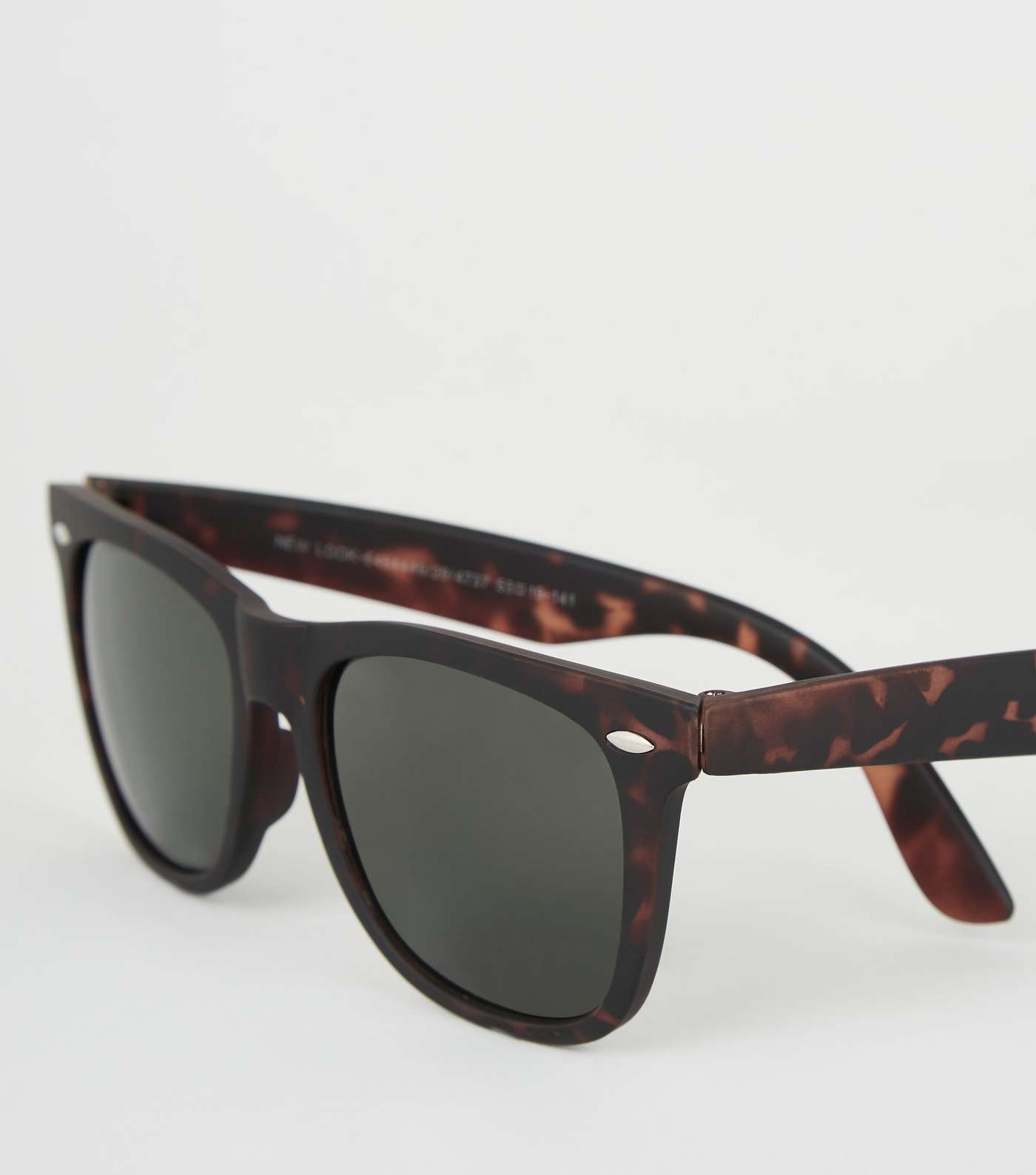 Brown Matte Tortoiseshell Effect Tinted Sunglasses Image 4