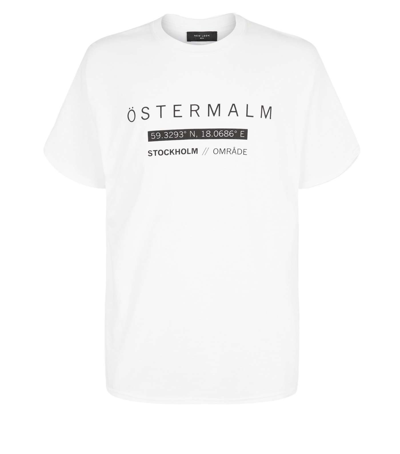 White Oversized Ostermalm Slogan T-Shirt Image 4