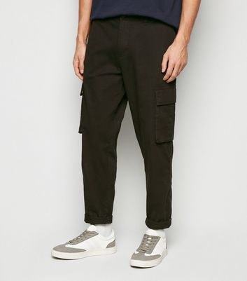 new look black combat trousers