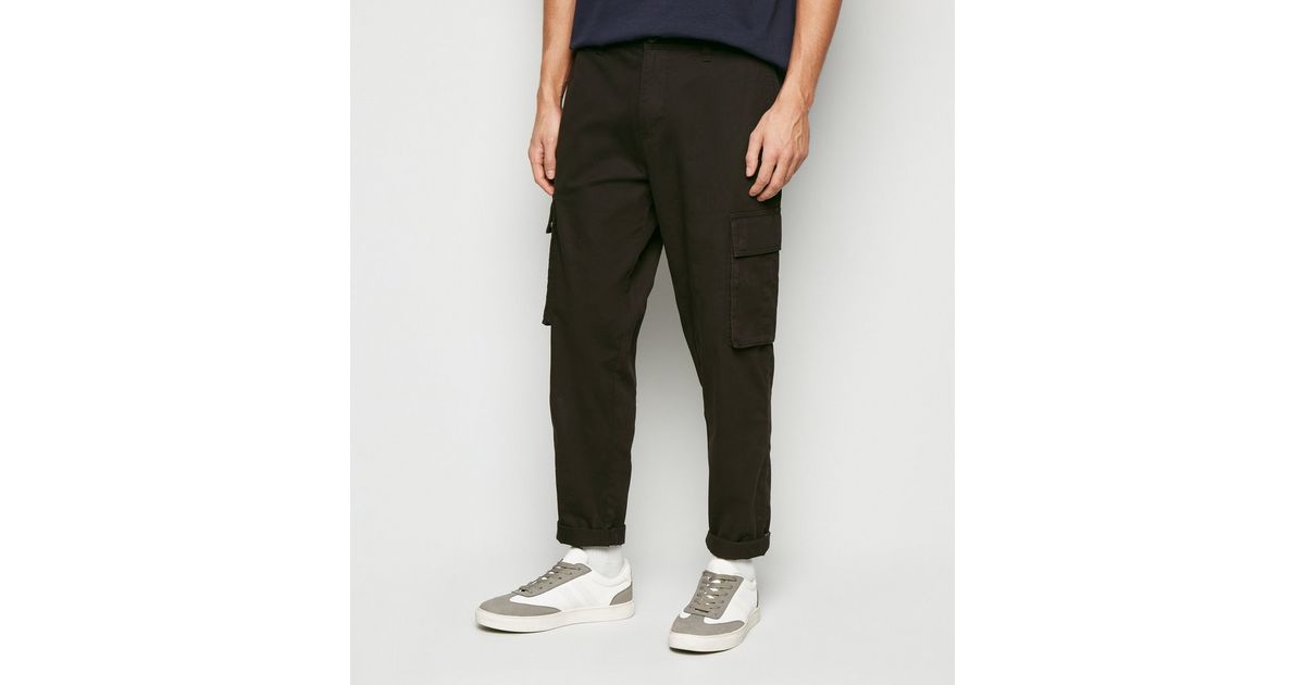 Black Cotton Cargo Trousers | New Look