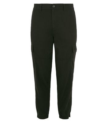 new look cargo trouser in black