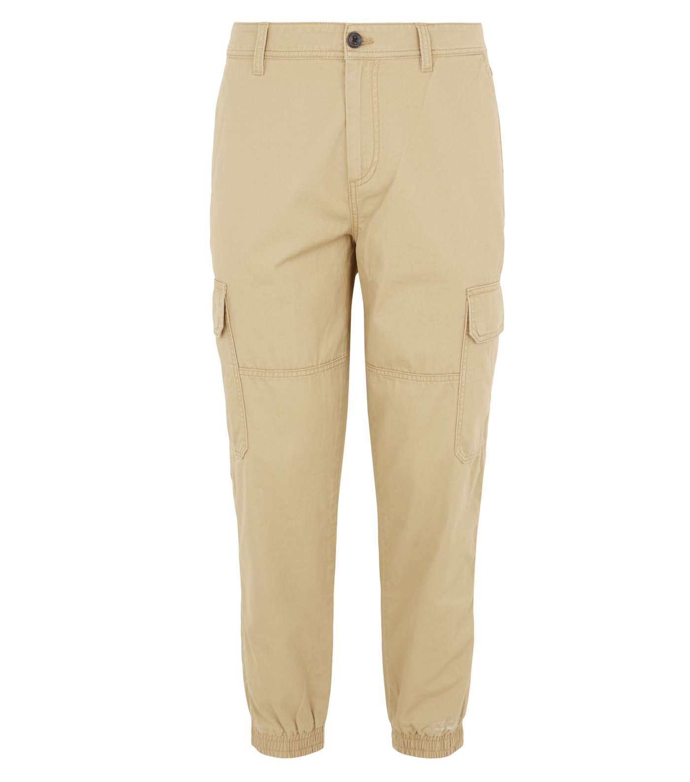 Tan Cuffed Cargo Trousers Image 4
