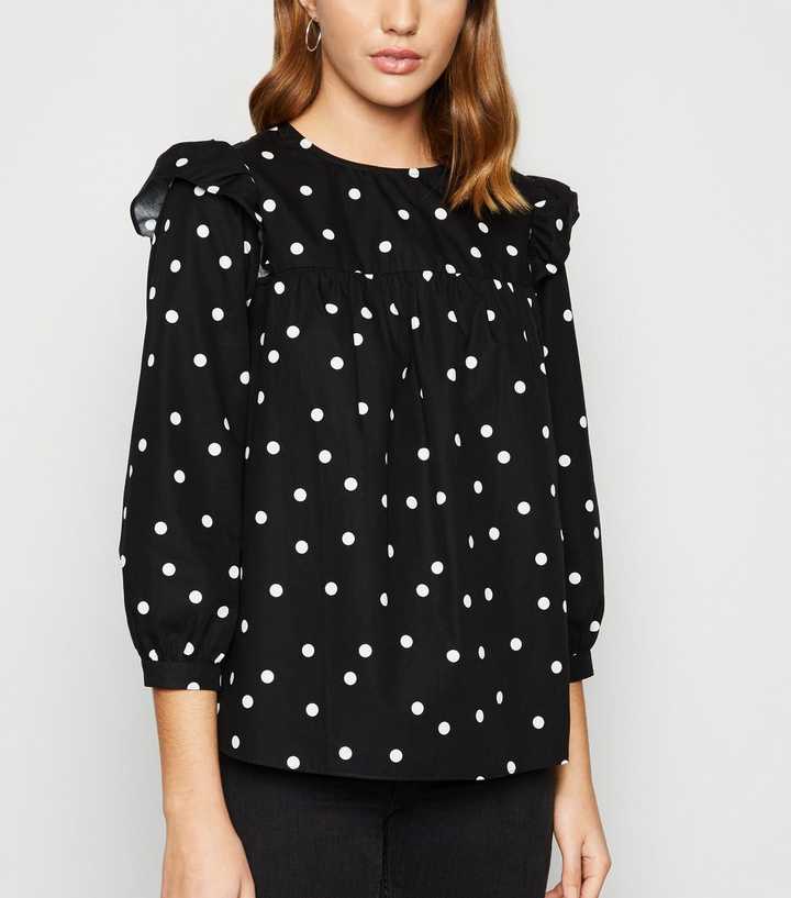 new look polka dot blouse