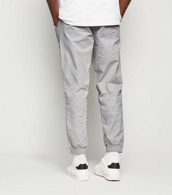 grey cuffed cargo trousers